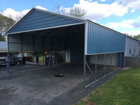 Extra Wide Welded Frame Carport